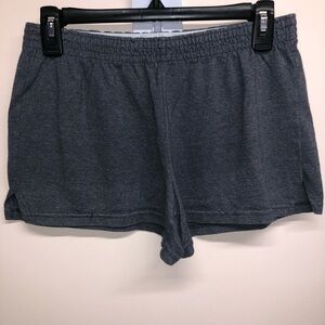 Soffe Gray Athletic Shorts Elastic Waistband Soft Fabric
